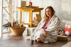 Woman Dealing With Broken Furnace