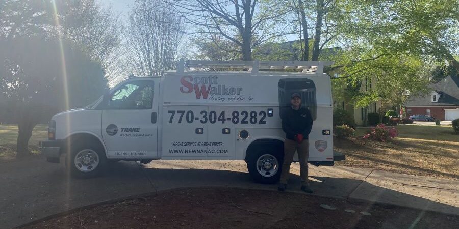 Tech Infront of Van